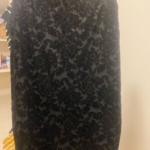 Ricki's Black Floral Burnout Pencil Skirt